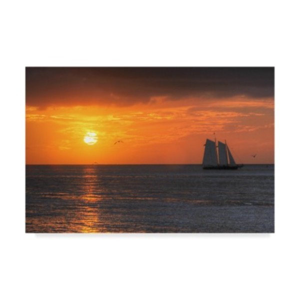 Trademark Fine Art Robert Goldwitz 'Clipper Sunset' Canvas Art, 30x47 ALI43155-C3047GG